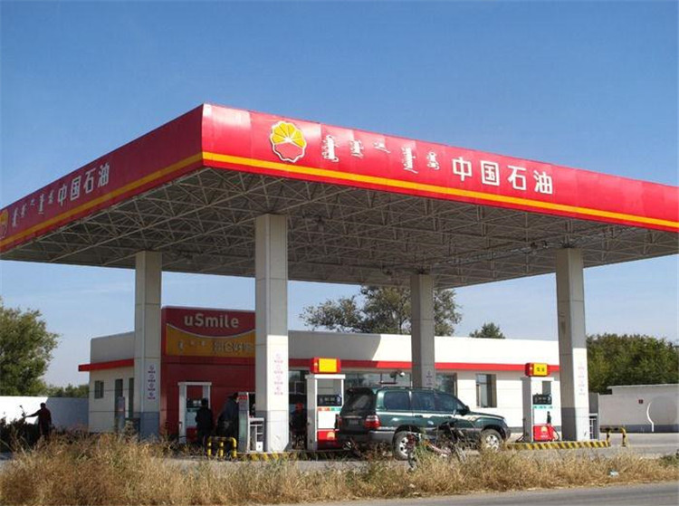 富阳加油站钢结构网架案例1